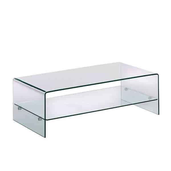 Wohnzimmer Tisch 110 cm breit aus Glas
