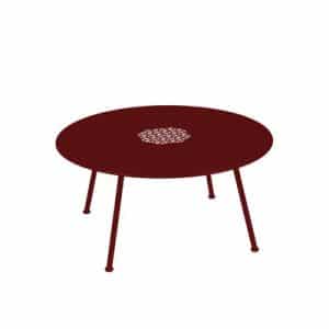 Lorette Couchtisch / Ø 80 cm - Metall-Lochblech - Fermob - Rot