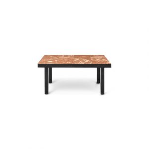 Flod Tiles Couchtisch / 81 x 60 cm - Handgefertigte Tonfliesen - Ferm Living - Rot