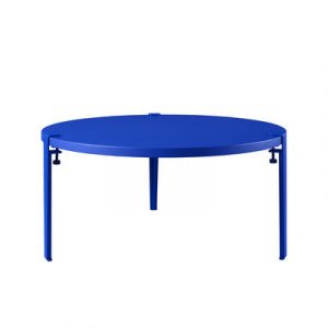 Couchtisch Brooklyn - TIPTOE x Klein Blue® édition limitée holz blau / Ø 90 x H 43 cm - TIPTOE - Blau